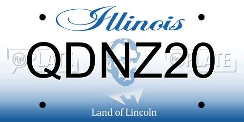 QDNZ20 Illinois License Plate