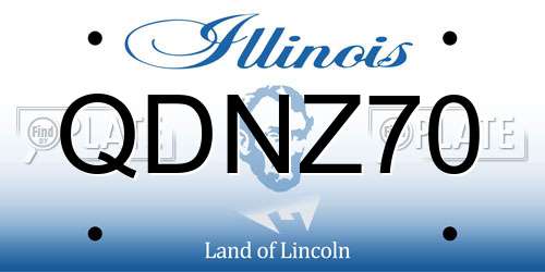 QDNZ70 Illinois License Plate