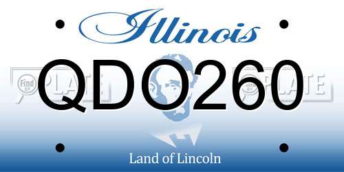 QDO260 Illinois License Plate