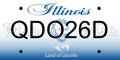 QDO26D Illinois License Plate