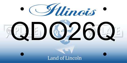 QDO26Q Illinois License Plate