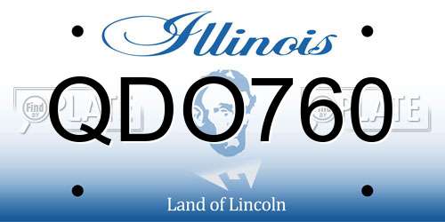 QDO760 Illinois License Plate