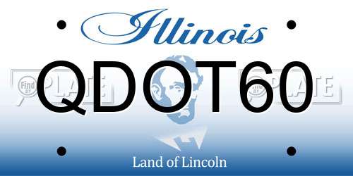QDOT60 Illinois License Plate