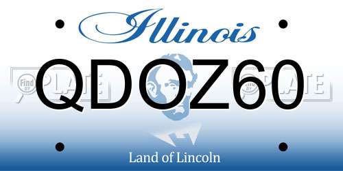 QDOZ60 Illinois License Plate