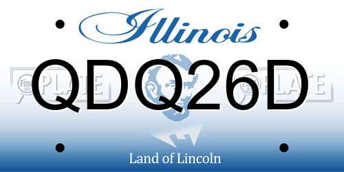 QDQ26D Illinois License Plate