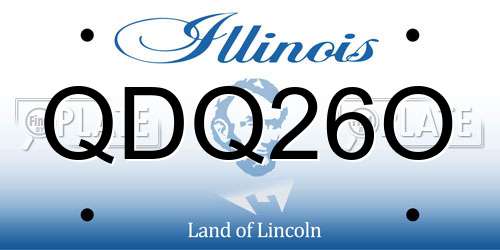 QDQ26O Illinois License Plate