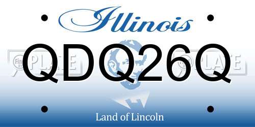 QDQ26Q Illinois License Plate