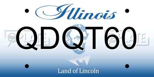 QDQT60 Illinois License Plate