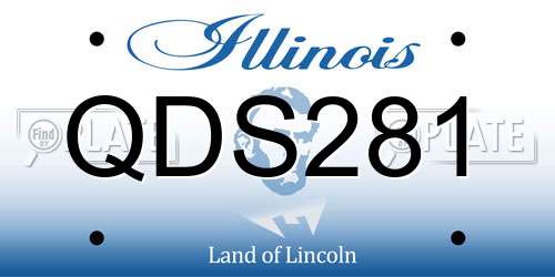 QDS281 Illinois License Plate