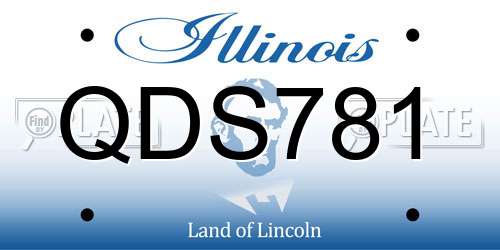 QDS781 Illinois License Plate