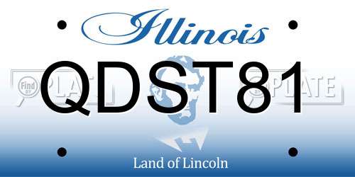 QDST81 Illinois License Plate