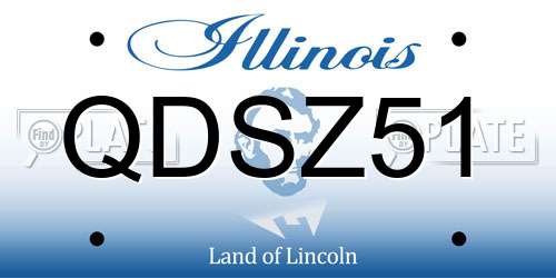 QDSZ51 Illinois License Plate