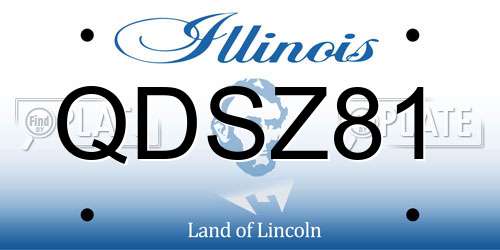 QDSZ81 Illinois License Plate