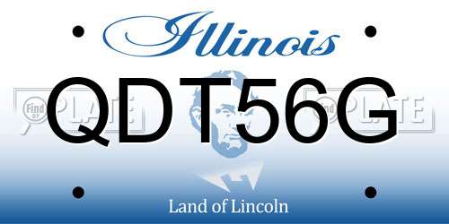 QDT56G Illinois License Plate