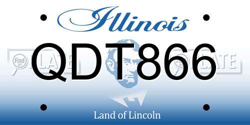 QDT866 Illinois License Plate