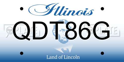 QDT86G Illinois License Plate