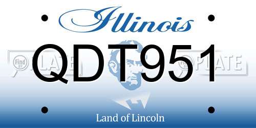 QDT951 Illinois License Plate