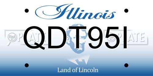 QDT95I Illinois License Plate