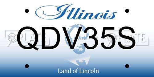 QDV35S Illinois License Plate
