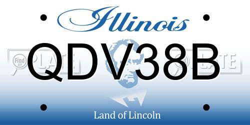 QDV38B Illinois License Plate