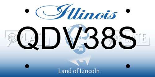 QDV38S Illinois License Plate