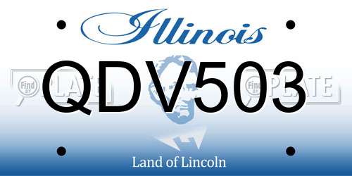 QDV503 Illinois License Plate