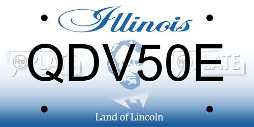 QDV50E Illinois License Plate