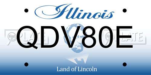 QDV80E Illinois License Plate