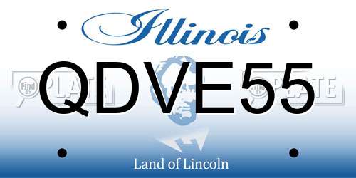 QDVE55 Illinois License Plate