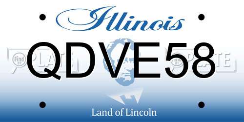 QDVE58 Illinois License Plate