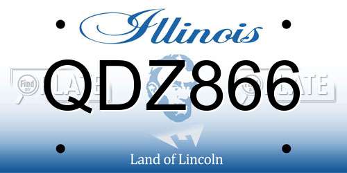 QDZ866 Illinois License Plate