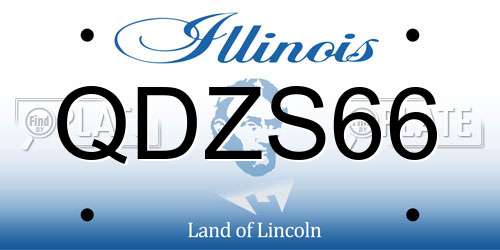 QDZS66 Illinois License Plate
