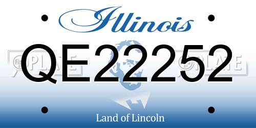 QE22252 Illinois License Plate