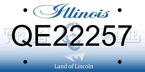 QE22257 Illinois License Plate