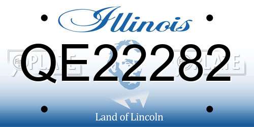 QE22282 Illinois License Plate