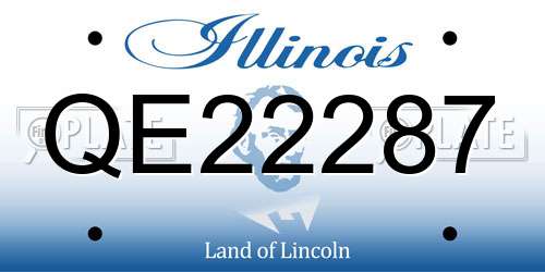 QE22287 Illinois License Plate