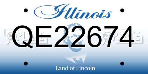 QE22674 Illinois License Plate