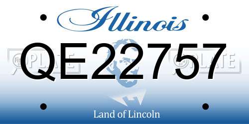 QE22757 Illinois License Plate