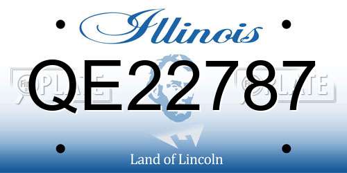 QE22787 Illinois License Plate