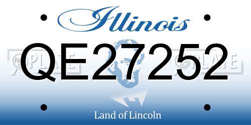 QE27252 Illinois License Plate