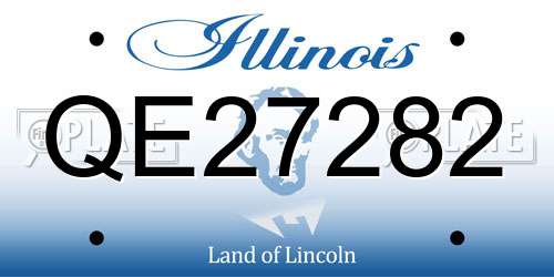 QE27282 Illinois License Plate