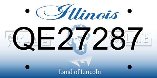 QE27287 Illinois License Plate