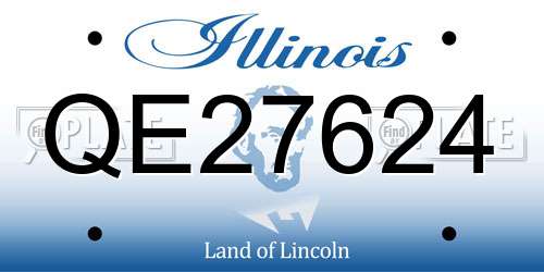 QE27624 Illinois License Plate
