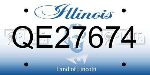 QE27674 Illinois License Plate