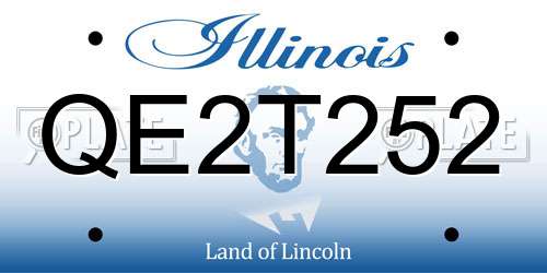 QE2T252 Illinois License Plate