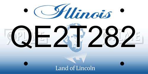 QE2T282 Illinois License Plate
