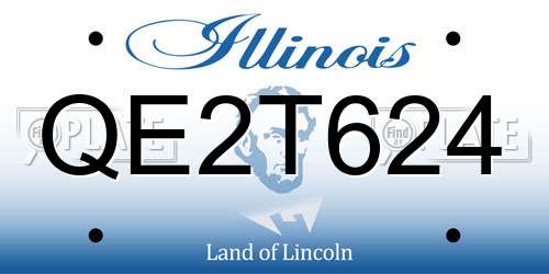QE2T624 Illinois License Plate