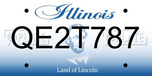 QE2T787 Illinois License Plate