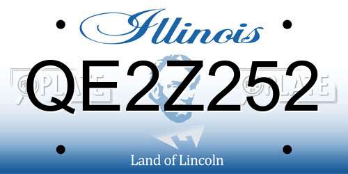 QE2Z252 Illinois License Plate