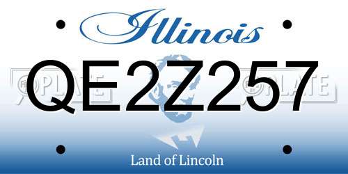 QE2Z257 Illinois License Plate